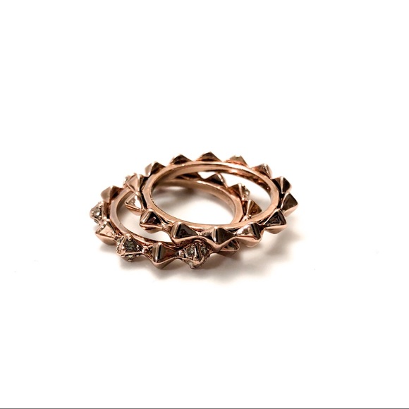House of Harlow Spiked Ring Set in Rose Gold - Picture 2 of 5